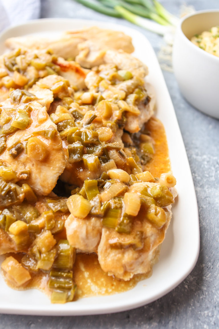 Dijon Chicken with Smothered Shallots