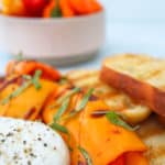 Burrata with Roasted Peppers