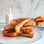 Easy French Toast with syrup drizzled on top