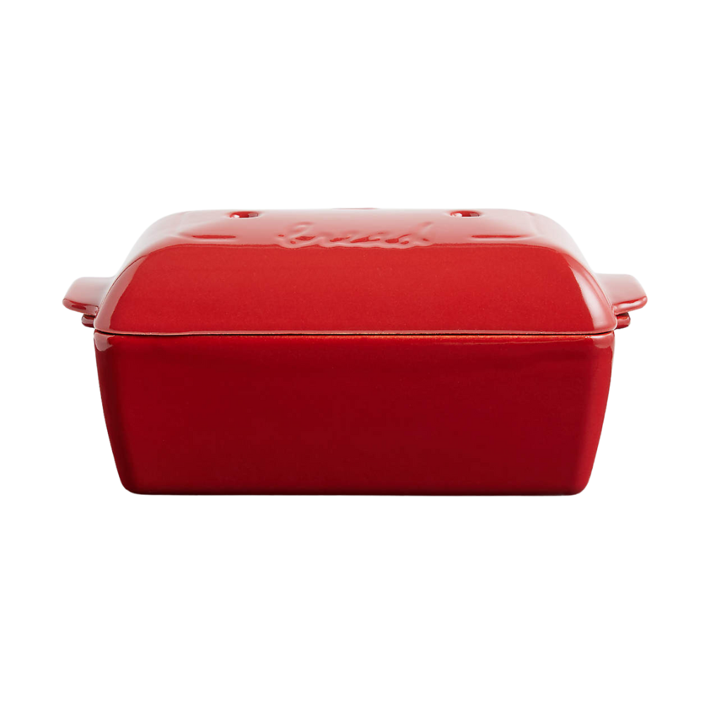 Red clay bread loaf baker