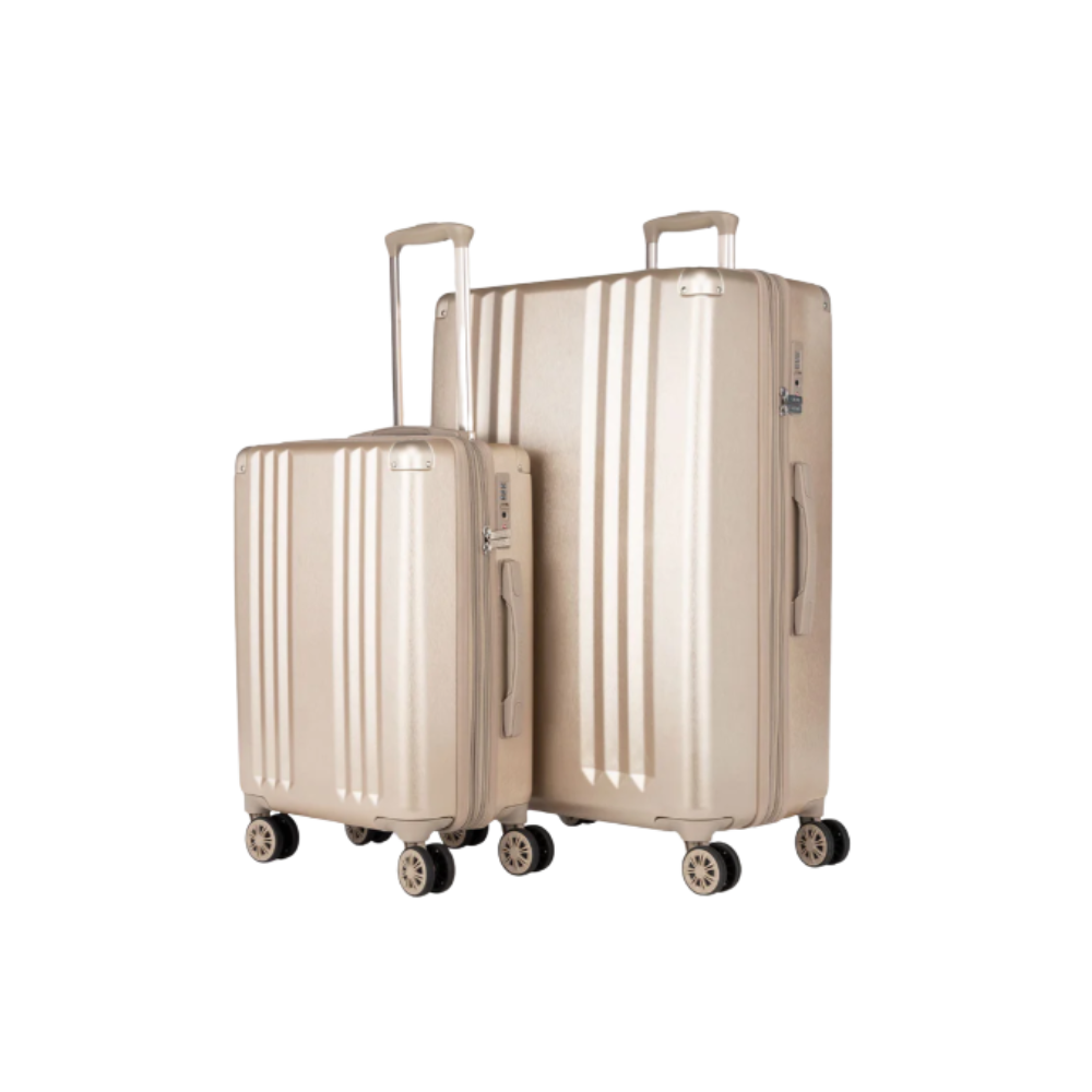 Two piece gold luggage set